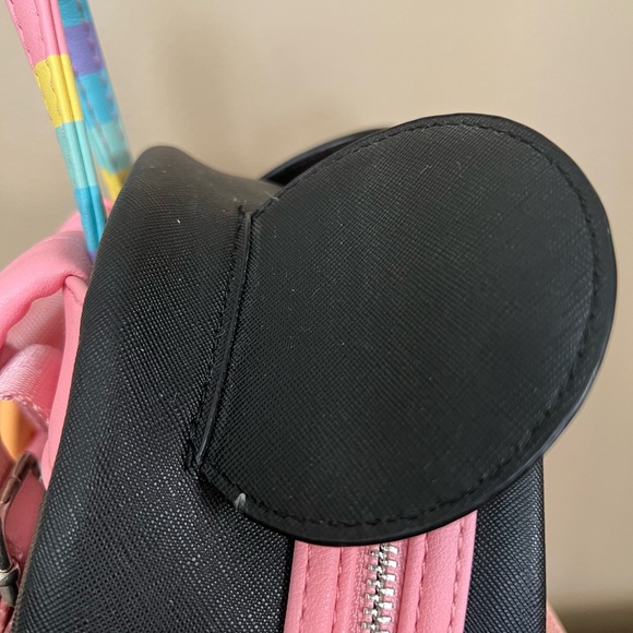 Loungefly Disney Mickey Mouse Pastel Rainbow Mini Backpack And Wallet - Picture 4 of 12